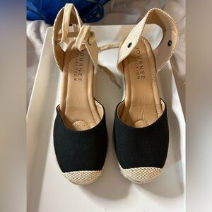 NEW WEDGE ESPADRILLES BY JOURNEE COLLECTION LACE UP 7 $85